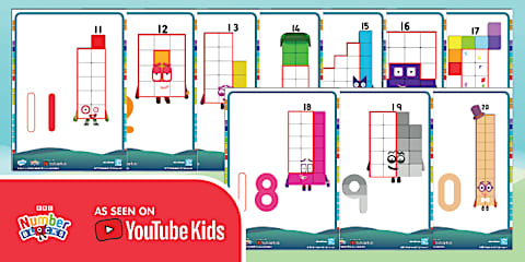 Number Blocks Poster.pdf Numberblocks: 0-10 Numeral Posters