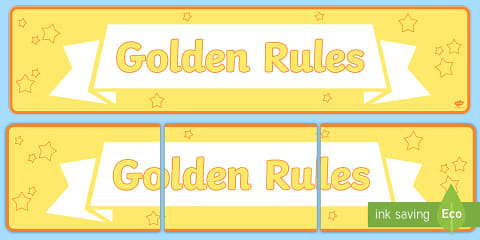 Golden Rules Display Poster