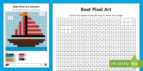 Bus Pixel Art Template