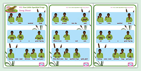BSL The Wheels on the Bus Nursery Rhyme Song Sheet