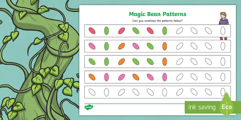 Beanstalk Fingerprint Counting Worksheet Pack