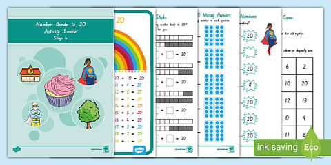 Ladybird Number Bonds of 20 Activity Booklet