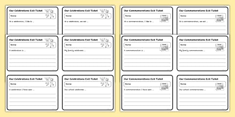 ESL Exit Ticket and Lesson Review Templates [Kids, A2-B1]