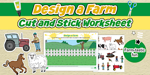 Build a Farm Cut and Paste Activity for PreK-K
