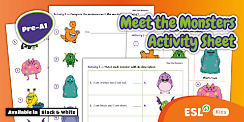 ESL Meet the Monsters Lesson [Kids, Pre-A1]