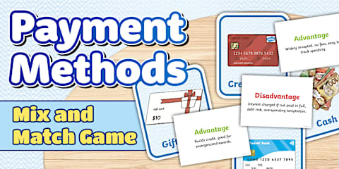 Payment Activity Ways to Pay Matching Activity