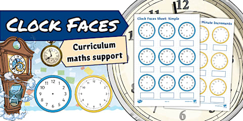 Blank Clock Faces Worksheets