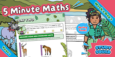 Study Squad 5 Minute Maths - Year 1 Spring - Week 2 Day 3