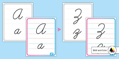 Grade 3 English Term 1 SA Cursive Letter Formation Posters (CAPS Aligned)