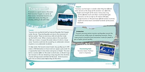 Tsunami Experiment Instructions Sheet