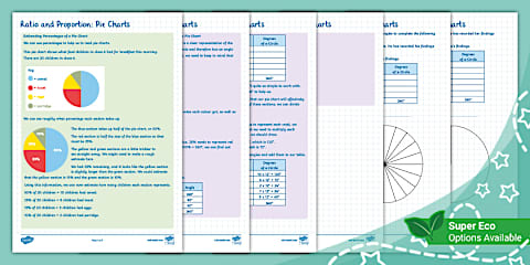 Level 4: Percentages and Pie Charts Differentiated Activity Sheets