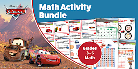 Cars: Math Codebreaker for 3rd-5th Grade