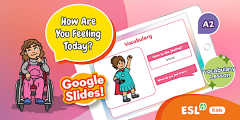 ESL Describing Feelings Activity Sheet [Kids, A2]