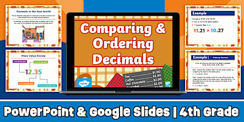 Fourth Grade Decimal Number Talks Google Slides & PowerPoint