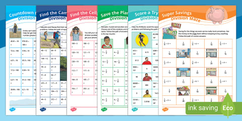Split Strategy Division Activity Sheets