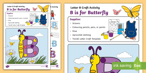 Lowercase Letter b Alphabet Craft