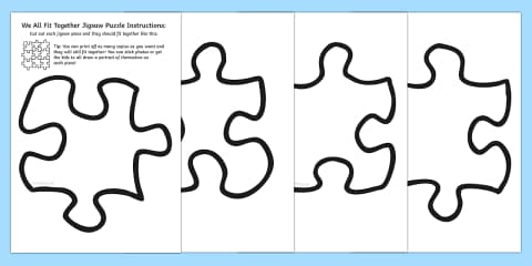 Editable Jigsaw Puzzle Pieces