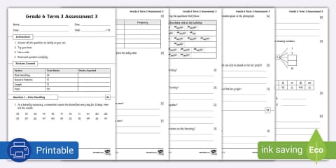 Grade 6 Maths - Term 1 - Assessment 1 (CAPS Aligned)