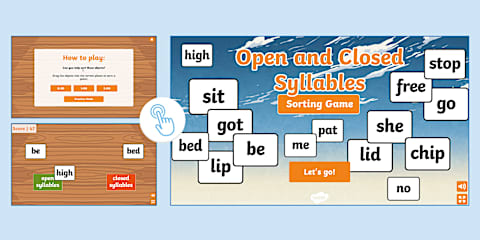 Open and Closed Syllables PowerPoint