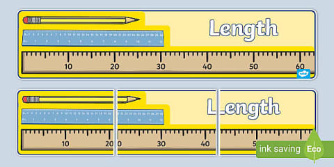 Length Vocabulary Word Cards