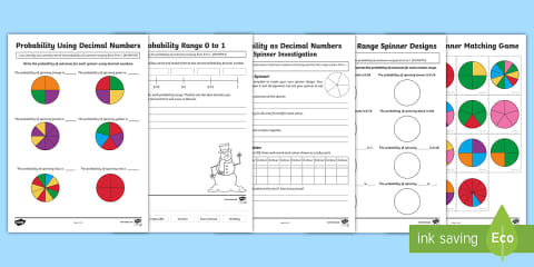 Chance Spinners Worksheet