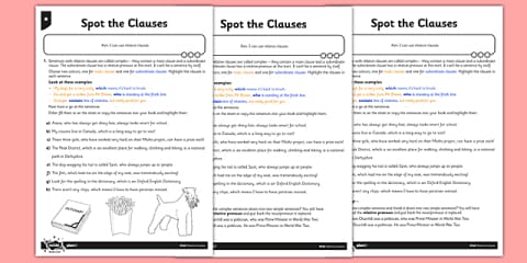 Relative Clauses KS2 Lesson Ideas and Resource Pack