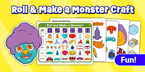 A Monster Surprise: Roll and Draw a Monster Activity