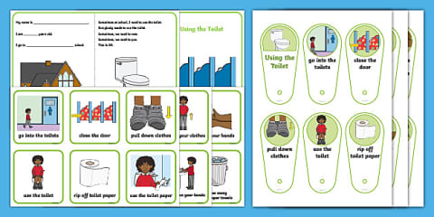 Twinkl Symbols: Using the Toilet Visual Schedule