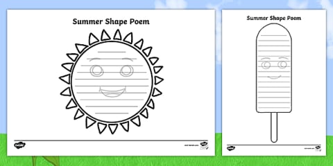 Summer Simile Poem Writing Template