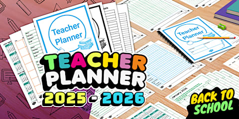 2025-2026 Editable Teacher Planner