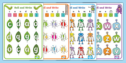 Roll and Write SATPIN Letter Formation Activity Sheet