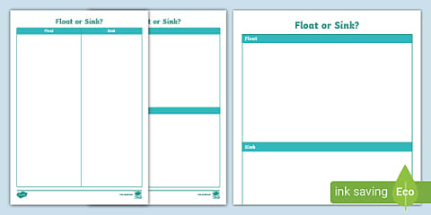 Editable Floating and Sinking Recording Sheet