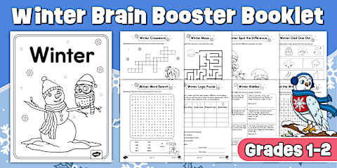 Halloween Brain Booster Booklet for 1st-2nd Grade