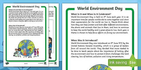World Environment Day Whole School Assembly Pack