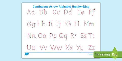 Reducing Handwriting Letter Formation Worksheets