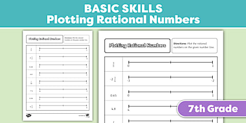 Seventh Grade Math Basic Skills Classifying Rational Numbers Practice ...