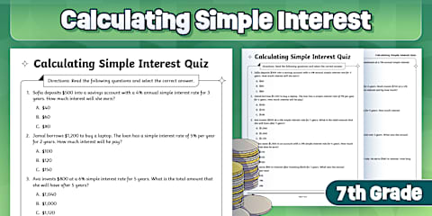 Simple and Compound Interest Walkthrough Worksheet