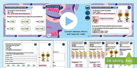 Year 5 Measurement Metric and Imperial Equivalences PowerPoint