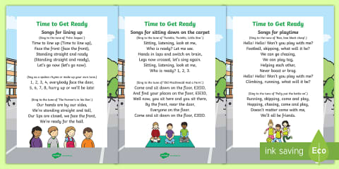 Daily Routine Songs and Rhymes Resource Pack