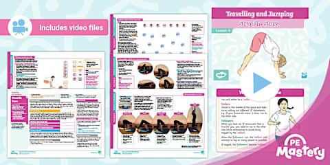 PE Mastery: Year 6 Gymnastics Travelling and Jumping Lesson 3 - Routine ...