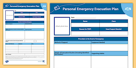 Template: Personal Emergency Evacuation Plan (PEEP)
