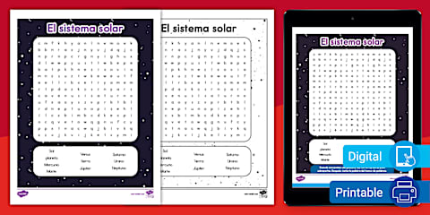Sopa de letras interactiva: La luna