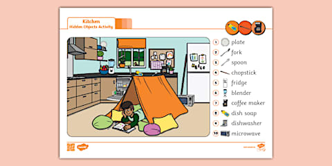 Halloween House Hidden Objects Activity