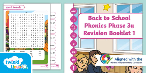 Back to School Phonics Phase 3a Revision Booklet 3