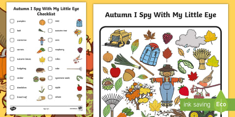 Autumn Themed I Spy With My Little Eye Activity