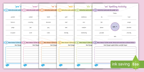 Prefix, Suffix, and Root Word Sorting Activity