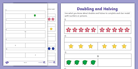 Doubling and Halving Worksheet