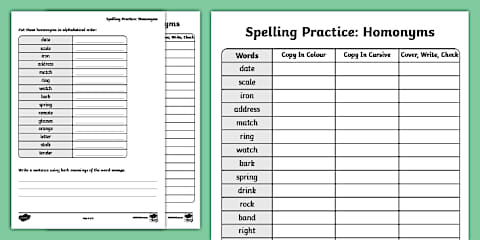Grade 3 English Phonics Rhyming Words Spelling Practice Sheets (CAPS ...