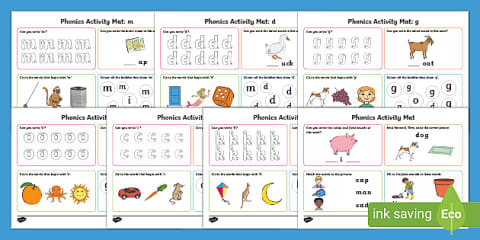 Initial Sounds I Spy m, d, g, o, c, k Activity Pack