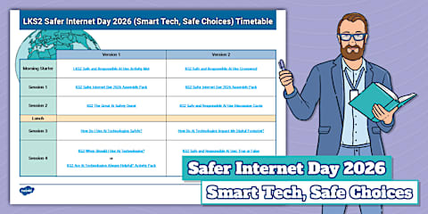 KS1 Safer Internet Day 2026 (Smart Tech, Safe Choices) Timetable